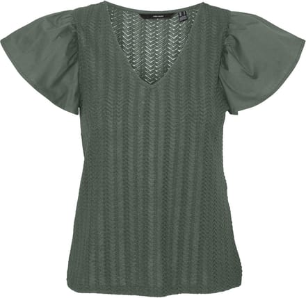 VERO MODA - VMNAJA SS V-NECK TOP JRS GA - Dames - Blouses