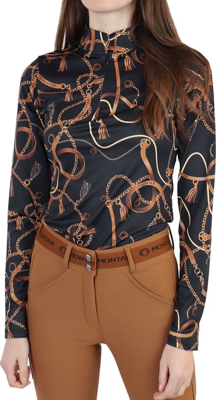 Montar Trainingshirt Haily Print Zwart - xxxxl