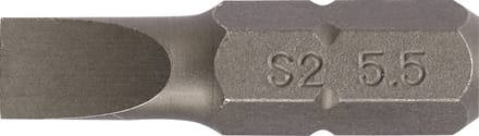 Bit voor sleufschroeven 4,5mm L.25mm 1/4 inch C6,3 snijdikte 0,6mm TECWERK