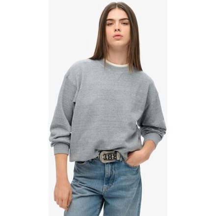 Superdry Essential Overdyed Sweatshirt met Logo Blauw Grootte: 38