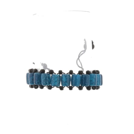 Behave Armband - blauw - zwart - kralen - unisex - verstelbaar