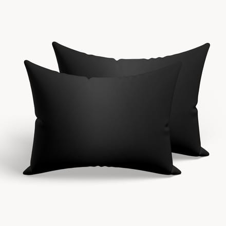 HappyBed Kussenslopen Black 80x80 cm - Kussensloop set 2 stuks - 100% Microvezel - Ultieme slaapcomfort