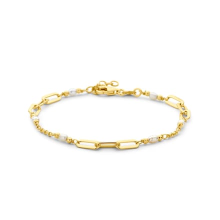 Zilver Verguld (Geel) Armband Parels 18 + 2 Cm 3 Micron 2103599