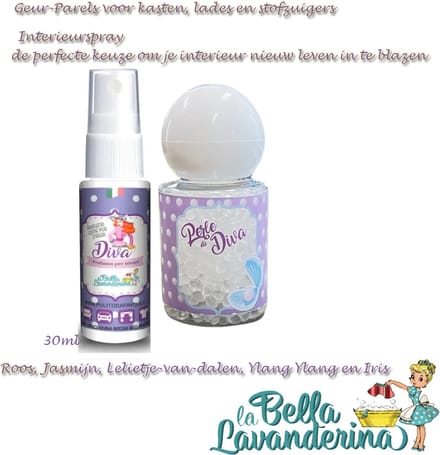 La bella lavanderina - interieurspray 30ml en geurparels-Diva