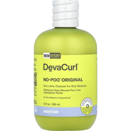 DevaCurl, No-Poo ® Original, Nettoyant sans mousse, pour boucles sèches, moyennes et épaisses, 12 fl oz (355ml) yellow