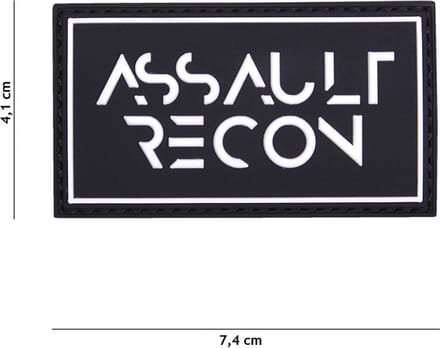 101 Inc Embleem 3D Pvc Assault Recon Zwart   16113