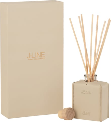 J-Line geurstokjes - Suit & Tie - leder - beige - 100ml