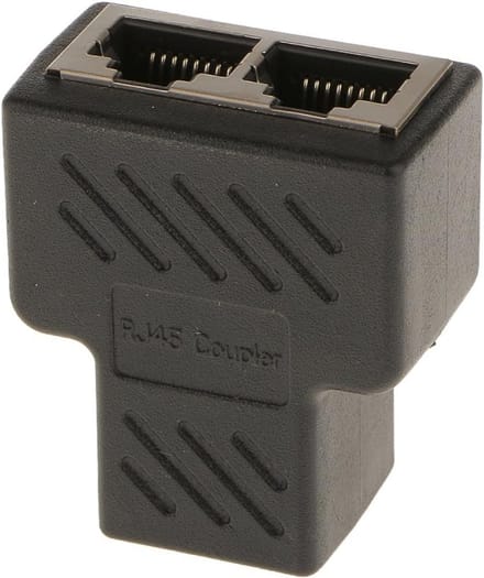 LAN Ethernet Splitter Adapter voor 1 tot 2 poorten
