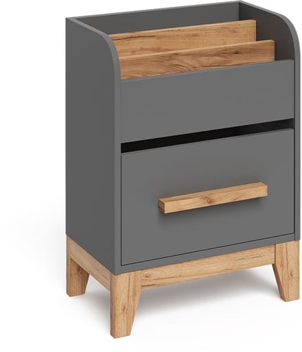 Vitalispa Malia Boekenrek – 55 x 70 cm met lade Grijs