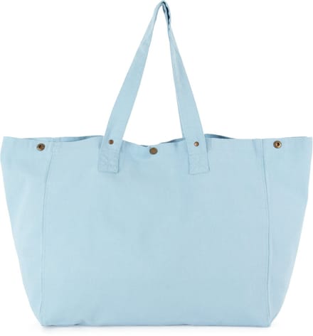 Kimood Shopper van verwassen katoen KI3208 - Washed Dream Blue - One size