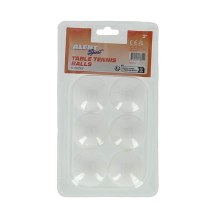 Alert Sport Tafeltennis Ballen (6 Stuks)