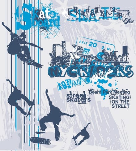 Fotobehang - Skate 225x250cm - Vliesbehang