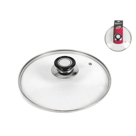 Universele pannendeksel - glas - voor pannen van D15,5 cm - deksel