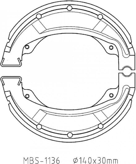 Mâchoire de frein Perftec pour Quad Honda 250 TRX EX 2002 à 2013 AV Neuf