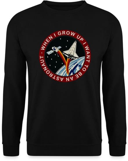 NASA When I grow Up I Want to Be An Astronaut Sweater Heren