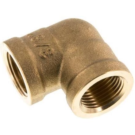 G 3/8'' Messing L-Fitting 90graden 16 Bar [2 Stuks]