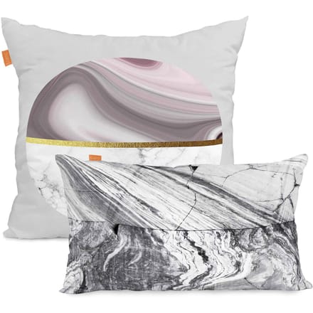 Kussenhoes Essence Marble | Blanc