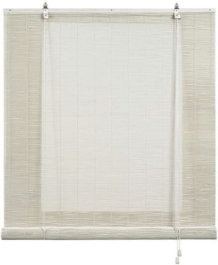 Storesdeco - Bamboe rolgordijn voor binnen en buiten - Wit, 60x175 cm