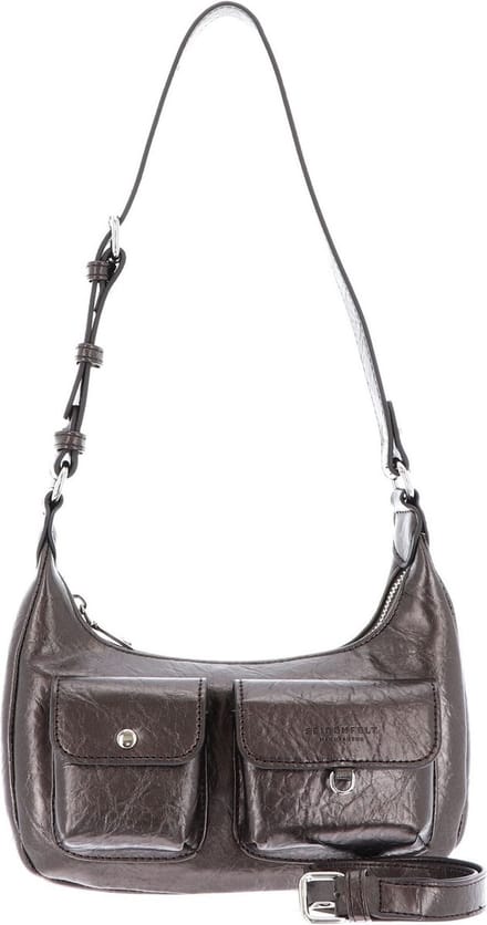 SEIDENFELT MANUFAKTUR Schoudertas Liinaja Shoulderbag Blackish Metallic Brons