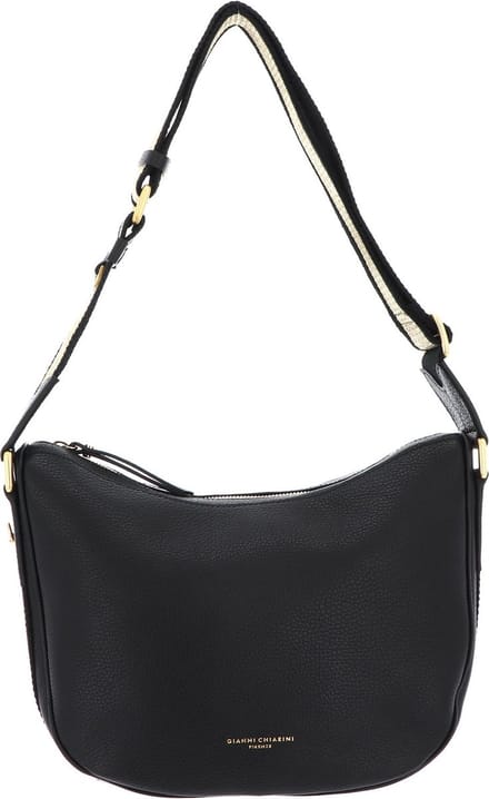GIANNI CHIARINI Leren Schoudertas Armonica Crossbody Bag Nero Zwart