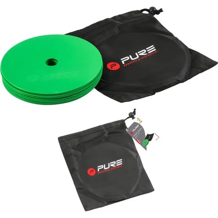 Pure2Improve - veldmarkering - flat marker set - groen - 10 stuks - Ø15,5 cm