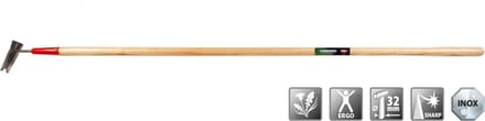 Polet U-schoffelhak 100mm met steel 1.5m/32mm