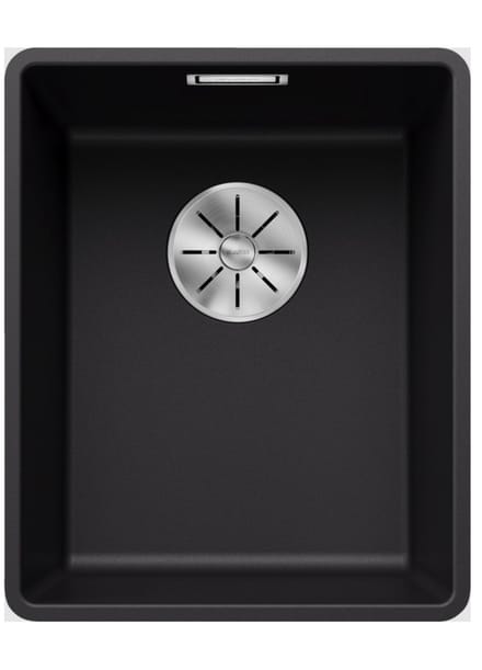 inbouwspoelbak 40cm silgranit subline 320-f zwart - blanco - 525982