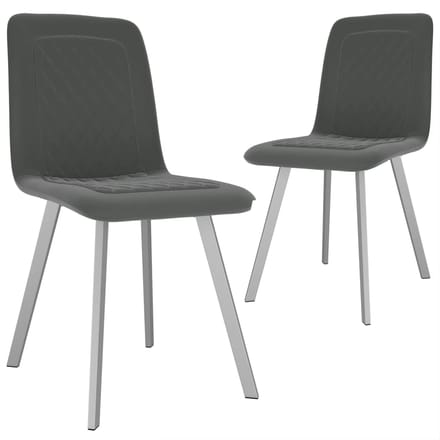 vidaXL Eetkamerstoelen 2 st fluweel grijs