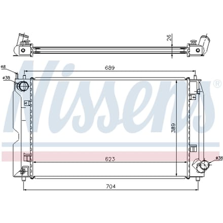Radiator, motorkoeling NISSENS 64647A