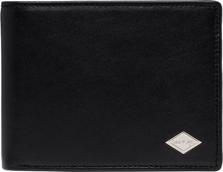 REPLAY Leren Portemonnee Flap Wallet Black Zwart