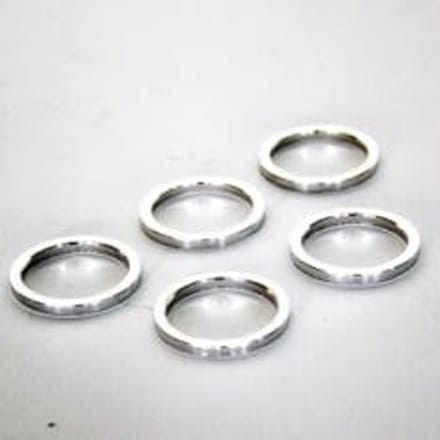 Opvulring Balhoofd Aluminium 1-1/8″ 3 mm Zilver Per 5 Stuks