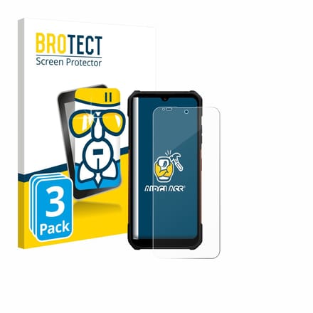 Screenprotector 3 Stuks voor myPhone Hammer Construction 2 Thermal 5G Beschermglas transparant