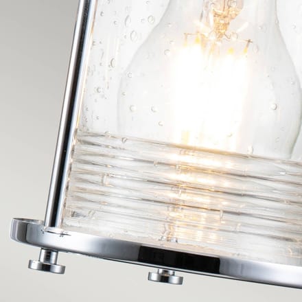 Kichler LED Badkamerarmatuur Ashland Bay | 3X E27 Max 60W | IP44 | Polished Chrome