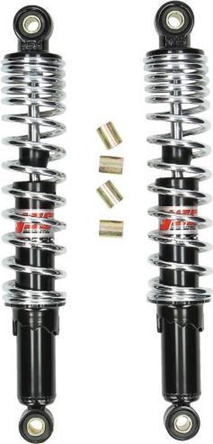 Schokbrekerset Pro-X serie Puch Maxi Tomos universeel 360mm zwart chroom Yss