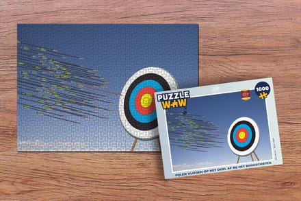 Puzzel Pijlen vliegen op het doel af bij het boogschieten - Legpuzzel - Puzzel 1000 stukjes volwassenen