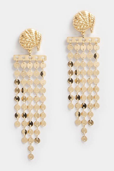 Yours Statement Oorhangers Met Schijfjes In Goudsize One Size