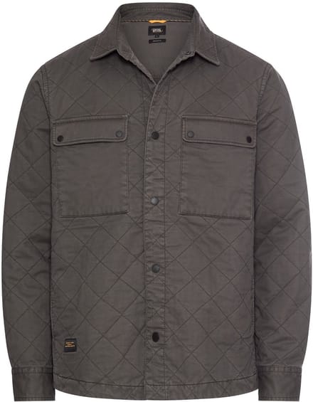camel active Overshirt met ruitjespatroon - Maat menswear-M - Grafietgrijs