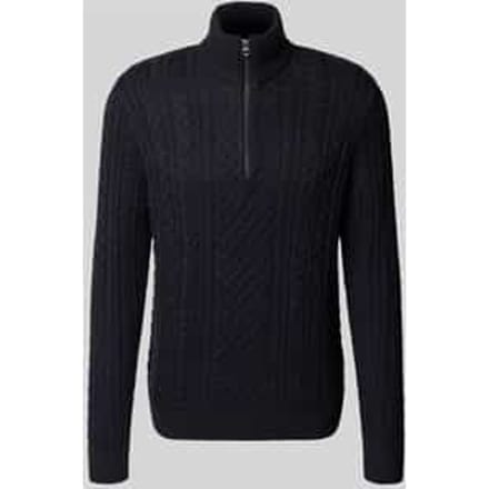 Jack & Jones Trui Jprblusean Knit Cable Half Zip Sn 12283487 Dark Navy Mannen Maat - L