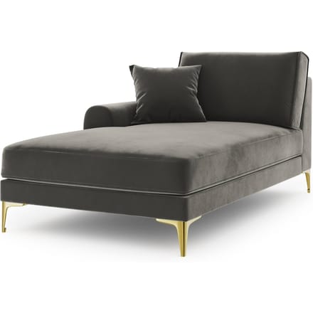 Chaise longue Madara links velvet | Mazzini Sofas