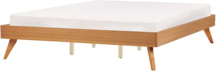 BERRIC - Tweepersoonsbed - Lichthout - 180 x 200 cm - MDF
