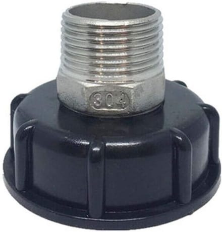 IBC Adapter, 1" S60x6 Thread IBC Tank Adapter Tap Connector Replacement Valve Fitting for IBC Garden Water Containers - ShopVlot