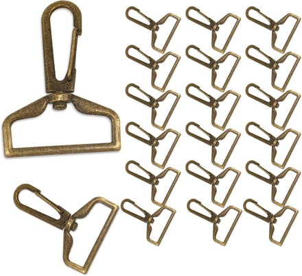 Draaibare Snap Haken - Kreeft Klauw Sluitingen - Doe-het-zelf Projecten - Stevige Metaalconstructie - 32mm - Brons