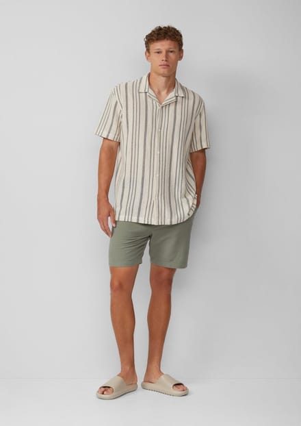 Textured Katoenen Shorts QS