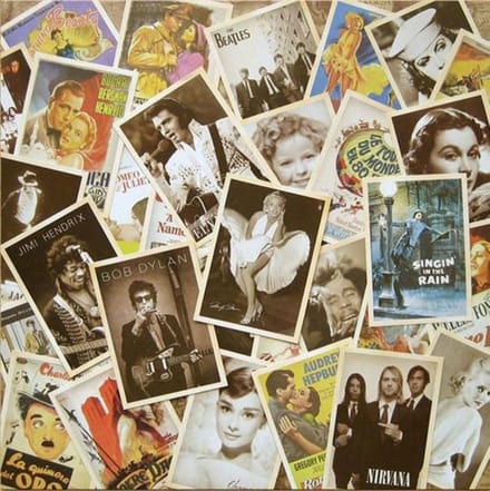 Kaarten set Vintage style Famous - 32 ansichtkaarten