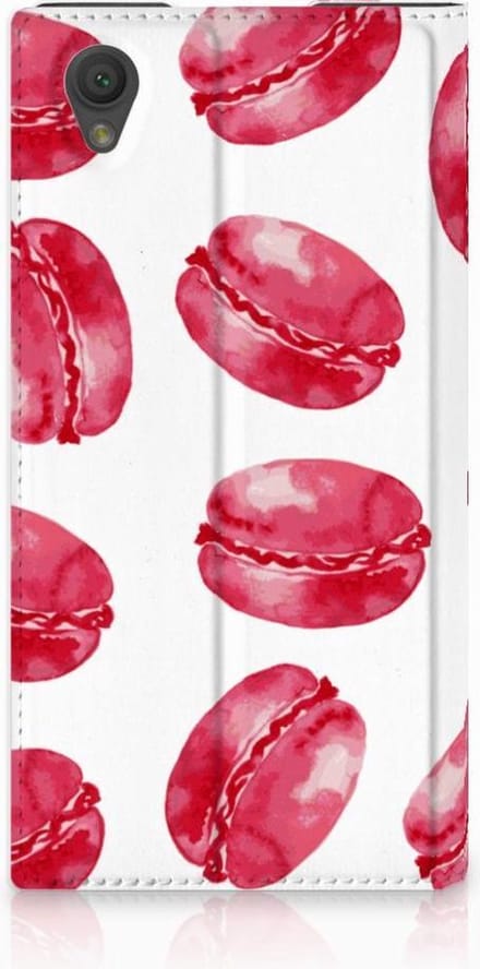 Sony Xperia L1 Flip Style Cover Pink Macarons