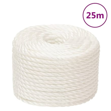 vidaXL - Werktouw - 16 - mm - 25 - m - polypropeen - wit