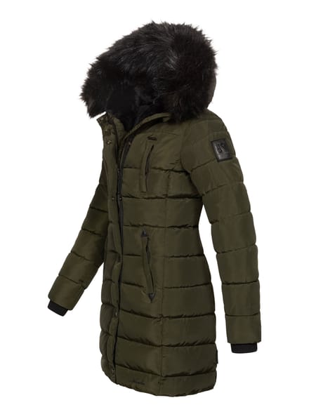 Navahoo dames lange winterjas Lotusblüte Princess – Warm & Elegant