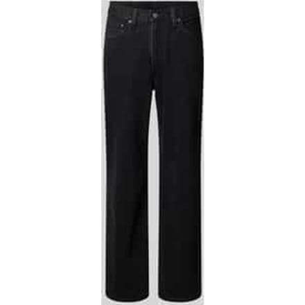 Loose straight fit jeans met steekzakken