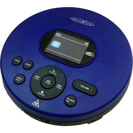 Reflexion PCD540DAB/BL Discman CD, CD-R, CD-RW, MP3 Blauw