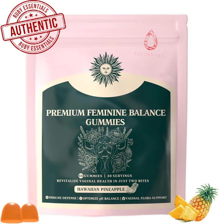 Ruby Essentials - Balans Gummies - Intieme Balans - Voor Vrouwen - Ananas Gummies - Feminine Balans Gummies - Vegan